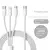 3 em 1 cabo de carregamento rápido 100w para xiaomi iphone poco micro usb tipo - comprar online
