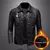 Jaqueta de couro de lapela masculina outono oversized fino motocicleta equitação terno inverno engrossado couro do plutônio roupas de trabalho à prova dwaterproof água - EDUARDO ULTILIDADES