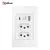 Sran branco 10a 20a 118 brasil padrão vidro tipo c soquete usb, interruptor de - EDUARDO ULTILIDADES