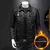 Jaqueta de couro de lapela masculina outono oversized fino motocicleta equitação terno inverno engrossado couro do plutônio roupas de trabalho à prova dwaterproof água na internet