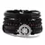 pulseira masculina 4 peças/conjunto Trançado Envoltório Pulseiras De Couro pa - loja online