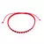 Pulsera roja con bolitas (ajustable)