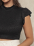 Cropped Canelado Manga Princesa - loja online