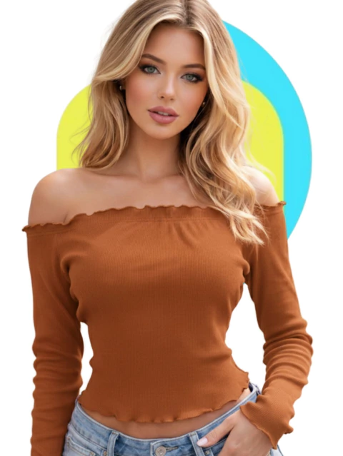 Blusa LiLi Ciganinha Manga Longa frufru - meganconf