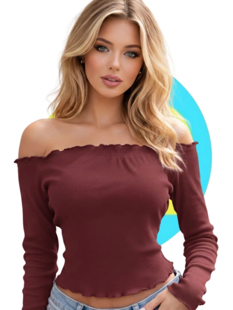 Blusa LiLi Ciganinha Manga Longa frufru na internet