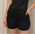 Short Canelado Liso Com Elastano Justo - comprar online