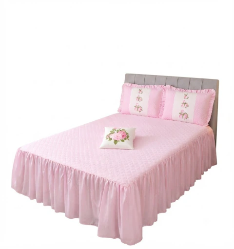 Colcha Sofi Casal 04 pçs Rosa