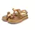 Imagem do Sandália Feminina Flatform Papete Tiras Fivela Marrom Hamitie