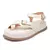 Sandália Feminina Flatform Papete Tiras Fivela Branco Hamitie - comprar online