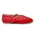 Sapatilha Boneca em Tela com Tira de Fivela Vermelho Hamitie - comprar online