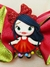Laço Vermelho e Dourado Bonequinha PomPom na internet