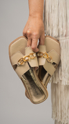 SANDALIA RASTEIRA OFF WHITE SALTO MADEIRA