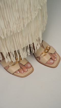 SANDALIA RASTEIRA OFF WHITE SALTO MADEIRA - comprar online