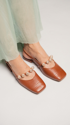 SAPATILHA SLINGBACK PEROLAS TERRACOTA - comprar online