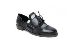 OXFORD EM COURO MINALLE PRETO SALTO MADEIRA - comprar online