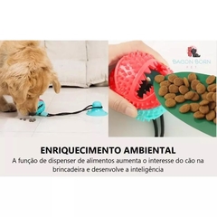 Brinquedo Pet Brinquedo De Cachorro Interativo Push Ball Pet Cães Corda Com Cabo De Guerra Ventosa - comprar online