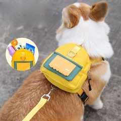 Mochila Pet Para Cachorro Cães Gatos Coleira Peitoral Com Guia Mini Saco De Ombro Bolsa - comprar online