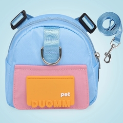 Mochila Pet Para Cachorro Cães Gatos Coleira Peitoral Com Guia Mini Saco De Ombro Bolsa - Fofuras Pet