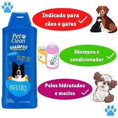 Shampoo e Condicionador para Cachorro e Gato Pet Clean 700 ml na internet