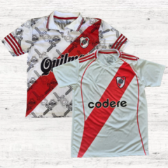 Combo camiseta River titular y River retro