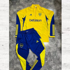 Conjunto Boca - buzo medio cierre amarillo y chupin - comprar online