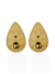 Brinco Folheado a Ouro 18k Gota Martelado - comprar online