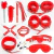 Kit bdsm 11 peças completo vermelho