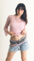 Blusa Pink Crochê
