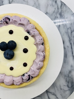 Tarta de Arándanos, limón y chocolate blanco