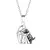 colar mulher e cachorro banhada a ouro 18k