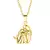 colar mulher e cachorro banhada a ouro 18k - Sereplumiere