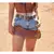 Saia Jeans Country Western com Detalhes em Franjas