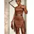 Vestido Suede de alça com Franjas laterais - comprar online