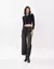 Jean Negro Oxido Localizado Wide Leg