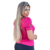 Blusa Feminina Rosa com Recortes e Detalhes na Manga - comprar online