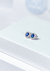 Brinco Gota Zircônia Azul Brilhante