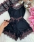 Baby Doll Encanto - Preto com Rose