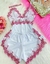 Baby Doll Luxo - Branco com Pink