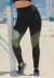 Calça Legging Cintura Alta Assimétrica e Tela Preto com Verde Militar com Detalhe em Tulê | REF: LX122 - Essência Feminina