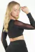 Cropped Manga Longa com Tulê Preto | REF: FDR18 - Essência Feminina
