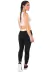 Cropped Chocolate + Calça Fitness Preto Com Detalhe Chocolate Conjunto Fitness | REF: LX067 - comprar online