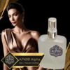 Frasco luxuoso do perfume AP408 Alpha, inspirado no Velvet Orchid, com design elegante e sofisticado.