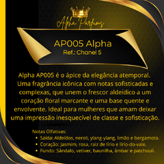 Perfume AP005 Alpha - Inspirado no Chanel Nº 5 - comprar online