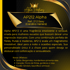 Perfume AP212 Alpha - Inspirado no 212 Sexy - comprar online