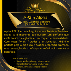 Perfume AP214 Alpha – Inspirado no Gabriela Sabatini - comprar online