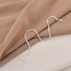Tornozeleira Riviera Incolor Banhado a Prata 925 - comprar online