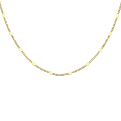 Colar Mini Elos Corações Infantil Banhado A Ouro