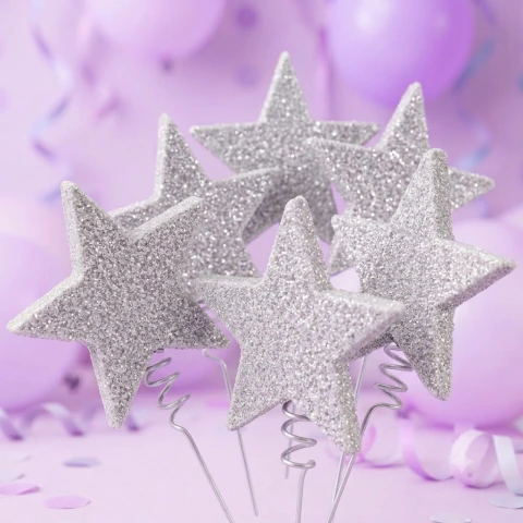 Estrella de telgopor plata