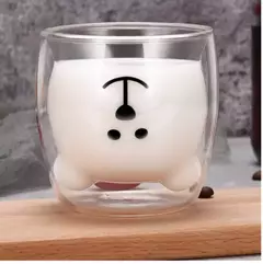 Taza de Vidrio con Forma de Oso
