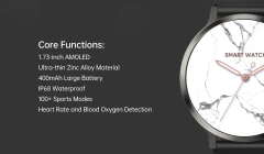 Smartwatch DM90 AMOLED 1.73” | Diseño Distinguido con malla de metal y Funciones Inteligentes - DOS CLICS